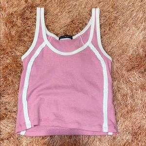 Brandy Pink and White Lauren Tank